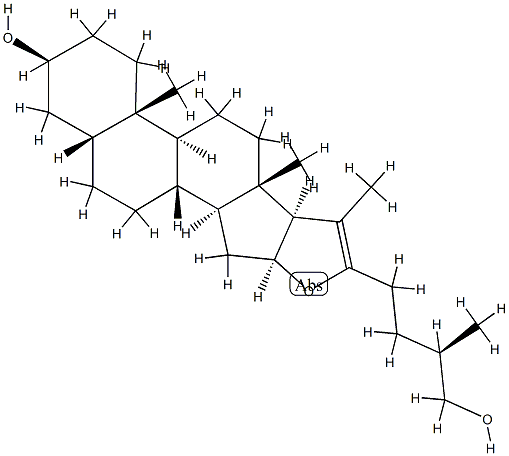 (25R)-5β-Furost-20(22)-ene-3β,26-diol Struktur