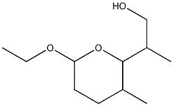 2H-Pyran-2-ethanol,6-ethoxytetrahydro-bta,3-dimethyl-(9CI) Struktur