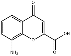 4H-1-Benzopyran-2-carboxylicacid,8-amino-4-oxo-(9CI) Struktur