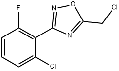 3-(2-chloro-6-fluorophenyl)-5-(chloromethyl)-1,2,4-oxadiazole Struktur