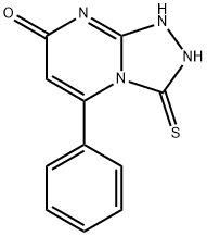 3-mercapto-5-phenyl[1,2,4]triazolo[4,3-{a}]pyrimidin-7(8{H})-one Struktur