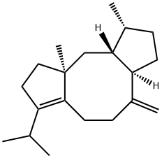 (6aR)-3-Isopropyl-1,2,4,5,6,6aβ,7,8,9,9aα,10,10a-dodecahydro-6-methylene-9β,10aβ-dimethyldicyclopenta[a,d]cyclooctene Struktur