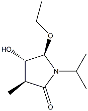 2-Pyrrolidinone,5-ethoxy-4-hydroxy-3-methyl-1-(1-methylethyl)-,[3S-(3alpha,4bta,5alpha)]-(9CI) Struktur