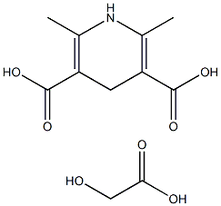 2,6-dimethyl-1,4-dihydropyridine-3,5-dicarboxylic hydroxyacetate Struktur