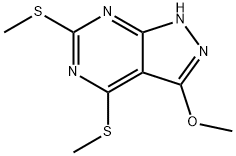 3-Methoxy-4,6-bis(methylthio)-1H-pyrazolo[3,4-d]pyrimidine Struktur