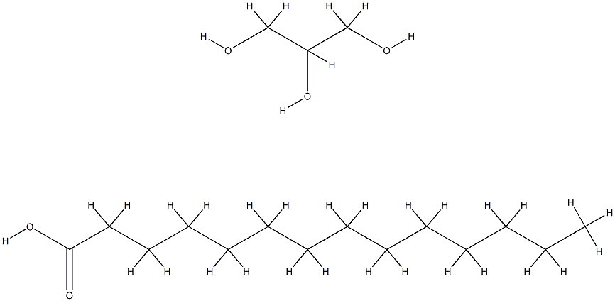 Tetradecanoic acid, ester with 1,2,3-propanetriol  Struktur