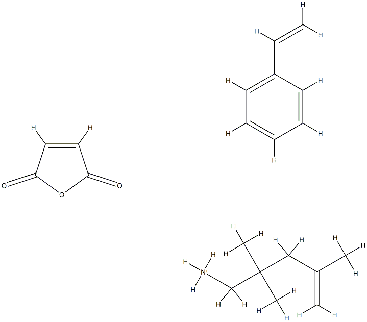 2,5-Furandione, polymer with ethenylbenzene and 2,4,4-trimethyl-1-pentene, ammonium salt Struktur