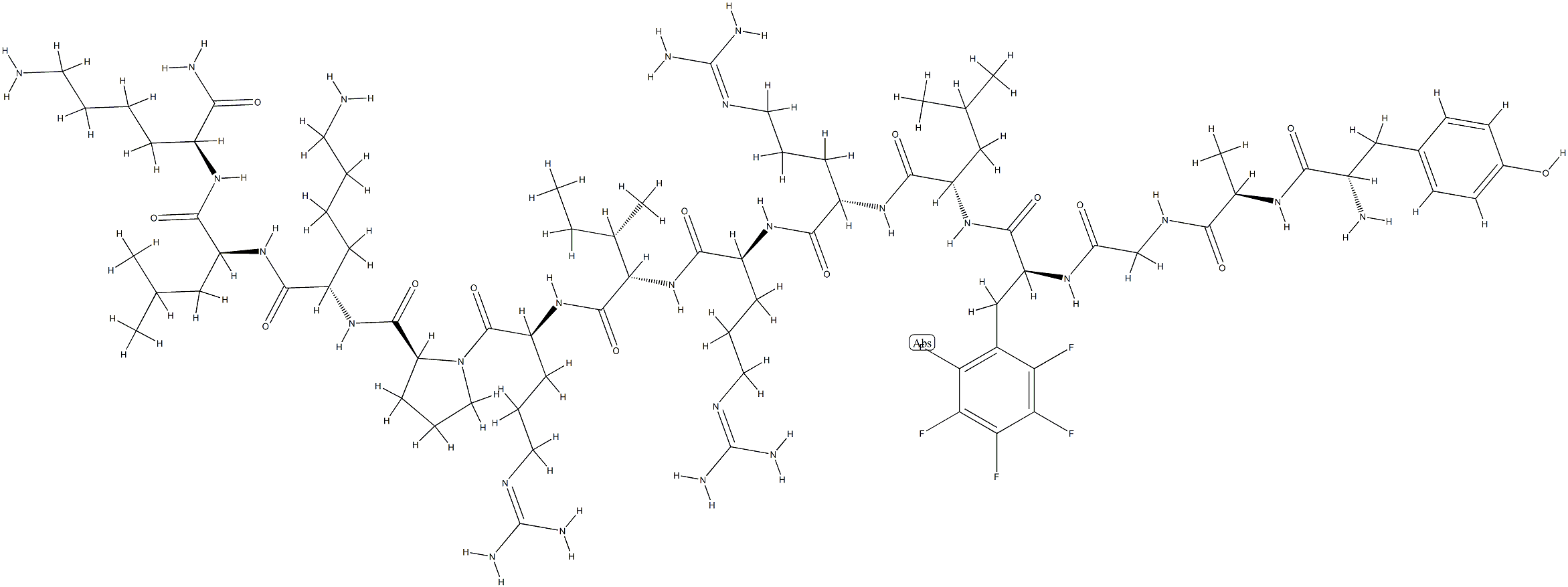 dynorphin amide (1-13), Ala(2)-(5-F-Phe)(4)- Struktur