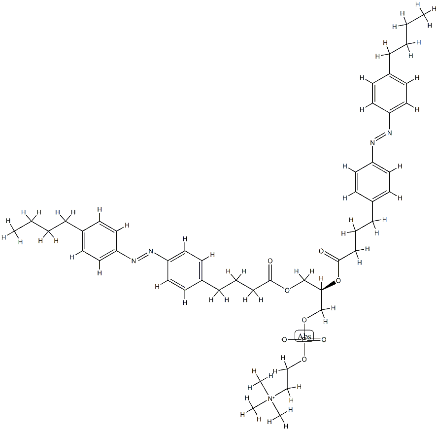 1,2-bis(4-(n-butyl)phenylazo-4'-phenylbutyroyl)phosphatidylcholine Struktur