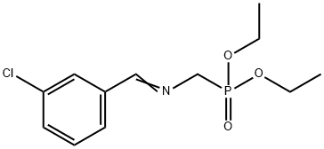 Diethyl (N-metachlorobenzylideneaminomethyl)phosphonate Struktur