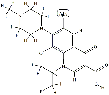 3-fluoromethyl ofloxacin Struktur