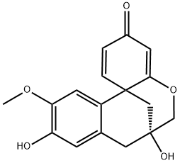 7,10-dihydroxy-11-methoxydracaenone Struktur