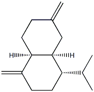 [4S,4aβ,8aβ,(+)]-Decahydro-1,6-bis(methylene)-4-isopropylnaphthalene Struktur