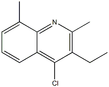 4-chloro-3-ethyl-2,8-dimethylquinoline Struktur