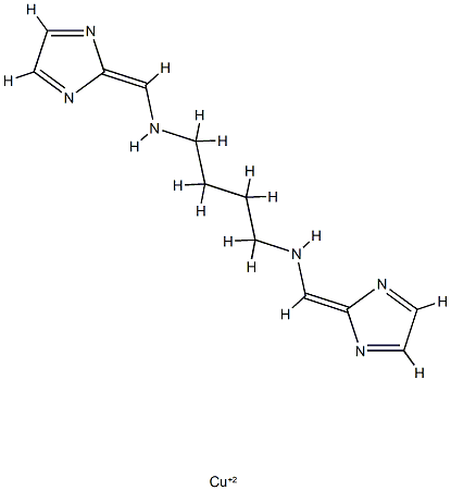 (1,8-di-(2-imidazolyl)-2,7-diazaoctadiene-1,7)-(N,N',N'',N''')-copper(II) Struktur