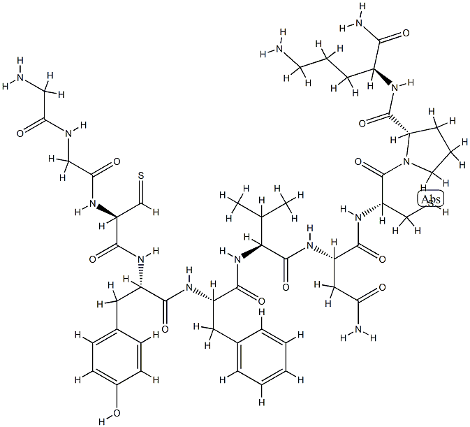 vasopressin, 2-Gly-9-des-Gly-4-Val-8-Orn- Struktur