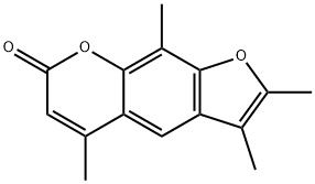 2,3,5,9-tetramethyl-7H-furo[3,2-g][1]benzopyran-7-one Struktur