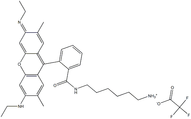 N-(6-AMINOHEXYL)RHODAMINE 6G-AMIDE BIS(TRIFLUOROACETATE) Struktur