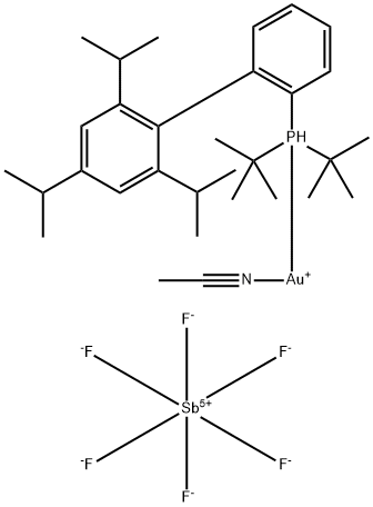 tert-Butyl XPhos Au(MeCN)SbF6 Struktur