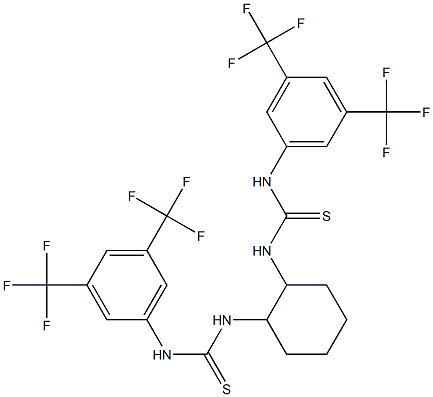 N,N'-(1S,2S)-1,2-cyclohexanediyl bis[N'-[3,5-bis(trifluoroMethyl)phenyl)]-Thiourea Struktur