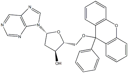 5'-O-(9-phenylxanthen-9-yl)-2'-deoxynebularine Struktur