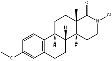 N-chloro-3-methoxy-17-aza-homo-1,3,5(10)-estratrien-17-one Struktur