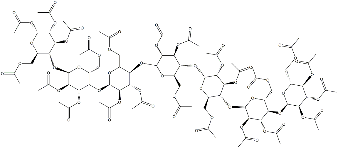 Maltoheptaosetricosaacetate Struktur