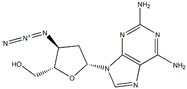 9-(3-アジド-2,3-ジデオキシ-β-D-リボフラノシル)-9H-プリン-2,6-ジアミン 化學(xué)構(gòu)造式