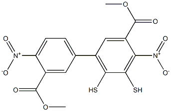 Benzoic acid, 3,3'-dithiobis[6-nitro-, diMethyl ester Struktur