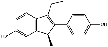 (S)-3-Ethyl-2-(4-hydroxyphenyl)-1-methyl-1H-inden-6-ol Struktur