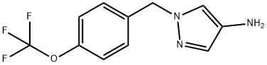 1-{[4-(trifluoromethoxy)phenyl]methyl}-1H-pyrazol-4-amine Struktur