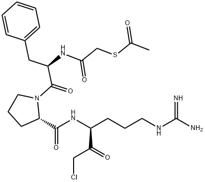 N(alpha)-((acetylthio)acetyl)-phenylalanyl-prolyl-arginine chloromethyl ketone Struktur