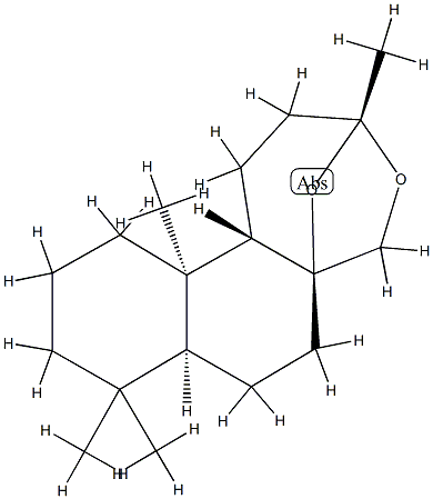 (3R)-1,2,3,6,7,7aα,8,9,10,11,11a,11bβ-Dodecahydro-3,8,8,11aα-tetramethyl-5H-3β,5aβ-epoxynaphth[2,1-c]oxepin Struktur