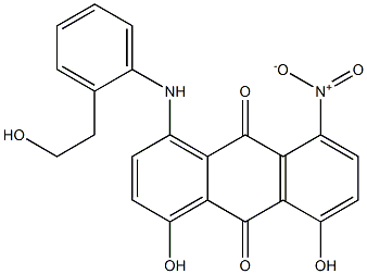 9,10-Anthracenedione, 1,8-dihydroxy-4-((ar-(2-hydroxyethyl)phenyl)amino)-5-nitro- Struktur