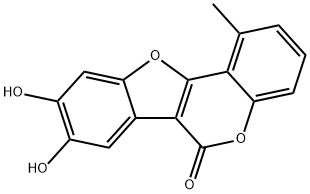 11,12-dihydroxy-5-methylcoumestan Struktur