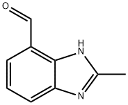 1H-Benzimidazole-4-carboxaldehyde,2-methyl-(9CI) Struktur