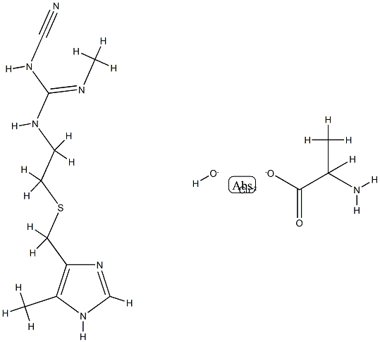 copper(II)-cimetidine-alanine complex Struktur