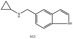 N-(1H-indol-5-ylmethyl)cyclopropanamine hydrochloride Struktur