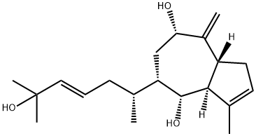 (3aS)-1,3aα,4,5,6,7,8,8aβ-Octahydro-5α-[(1R,3E)-5-hydroxy-1,5-dimethyl-3-hexenyl]-3-methyl-8-methyleneazulene-4α,7α-diol Struktur