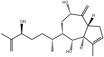 (3aS)-1,3aα,4,5,6,7,8,8aβ-Octahydro-5α-[(1R,4S)-4-hydroxy-1,5-dimethyl-5-hexenyl]-3-methyl-8-methyleneazulene-4α,7α-diol Struktur