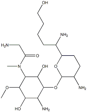 7'-(3-hydroxypropyl)fortimicin A Struktur