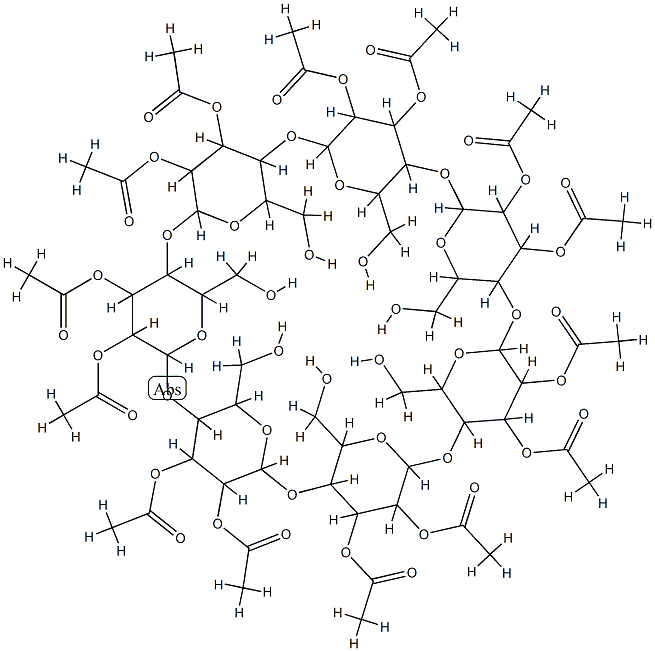 Heptakis(2,3-di-O-acetyl)-β-cyclodextrin Struktur