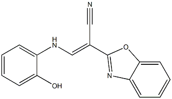 2-(1,3-benzoxazol-2-yl)-3-(2-hydroxyanilino)acrylonitrile Struktur