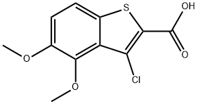 3-chloro-4,5-dimethoxybenzo[b]thiophene-2-carboxylic acid Struktur