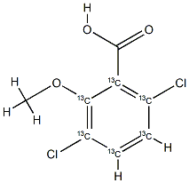 Dicamba-(phenyl-13C6)
		
	 Struktur