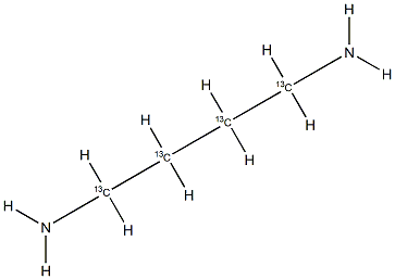 1,4-Butanediamine-13C4,  Putrescine-13C4 Struktur