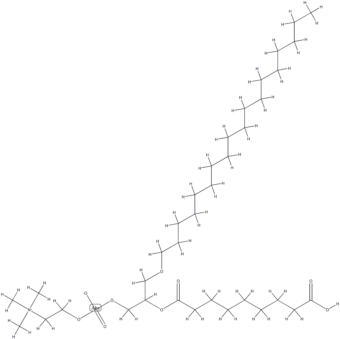 1-O-octadecyl-2-azelaorylglycerophosphocholine Struktur