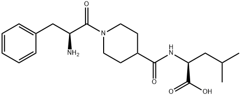 (S)-2-(1-((S)-2-amino-3-phenylpropanoyl)piperidine-4-carboxamido)-4-methylpentanoic acid Struktur