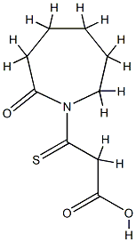 1H-Azepine-1-propanoic  acid,  hexahydro-2-oxo--bta--thioxo- Struktur