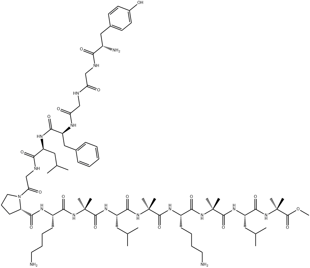 enkephalin-Leu, Gly-Pro-(Lys-Aib-Leu-Aib)(2)-OMe- Struktur